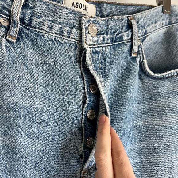 Agolde Jamie High Rise Classic Size 30 Blue Jeans 100% Organic Cotton Spectator - Picture 6 of 13